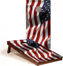 C192 American Flag Cornhole Board Wrap LAMINATED Wraps Decals Vinyl Sticker