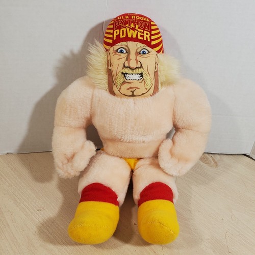 Vintage 1990's WWF Wrestler Hulk Hogan Python Power Bandai Plush Auction Figure - Picture 5 of 18