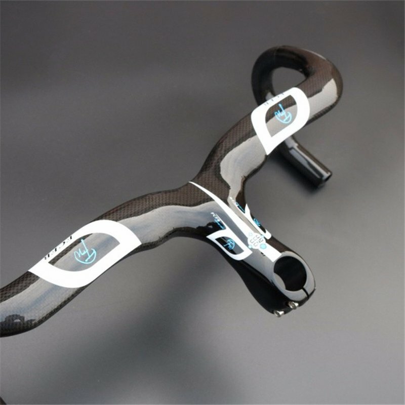 FCFB fork28.6mm Full Carbon 420x100mm Road Bike handlebar integrated wstem blu FCFB fork28.6mm Full Carbon 420x100mm Road Bike handlebar integrated wstem blu