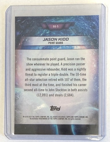 2023-24 Topps Chrome Cosmic #GG-5 Jason Kidd Galaxy Greats Mavericks - Foto 2 di 2
