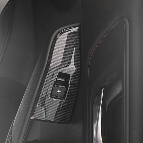 Cubierta de interruptor de botón elevador de ventana de fibra de carbono para Nissan Qashqai J12 2023-24 - Imagen 7 de 13