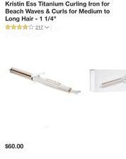 Kristin Ess Soft Waves 1 1/4 inch Curling Iron