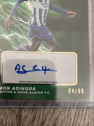 Topps Impact UCC 2023/2024 - Simon Adingra Autograph 4/99 - Brighton&Hove Auto - Bild 2 von 3