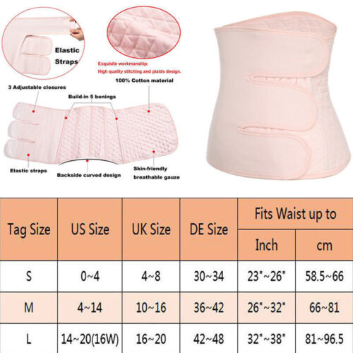 After Pregnancy Postpartum Postnatal Recovery Belly Wrap Belt Shapewear Girdles - Picture 4 of 19