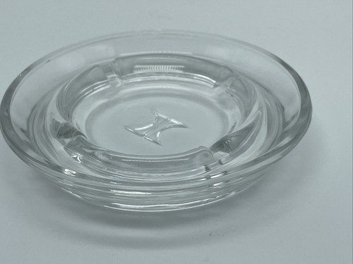 Las Vegas Hilton Hotel Clear Glass Ashtray / VTG 70's c3 small imperfection in g - Picture 4 of 5