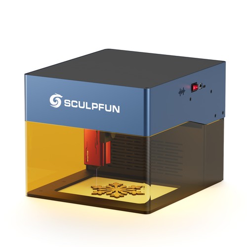 Sculpfun iCube 10W Lasergravierer 120x120mm Gravurbereich Typ-C I4R5