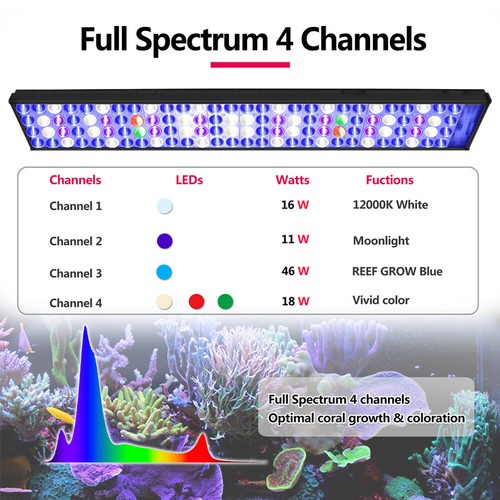 PopBloom Hertz75 WiFi Reef LED Light Aquarium 36" 90cm 3ft Marine Reef Fish Tank - 第 8/13 張圖片