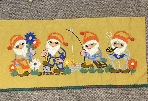 Arazzo tessuto vintage fatto a mano Natale fatto a mano 86x40 cm - Foto 2 di 8