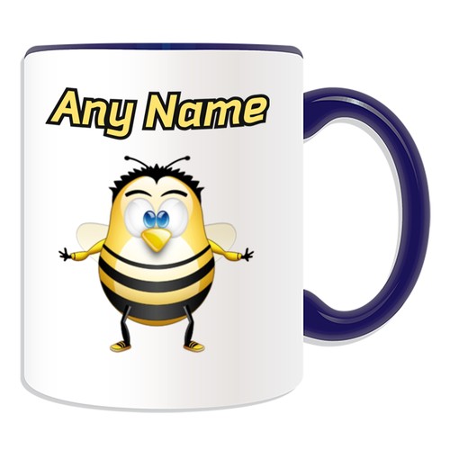Personalised Gift Bee Mug Money Box Cup Funny Novelty Penguin Cartoon Honey Name - Picture 20 of 21