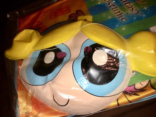 POWERPUFF GIRLS BUBBLES HALLOWEEN COSTUME With MASK 1990 90s Small - Picture 3 of 12