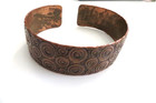 Vintage Large Copper Bracelet Cuff Signed Iris Hantverk Sweden