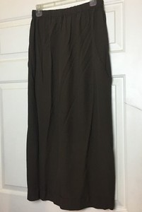 FLAX-by-Jeanne-Engelhart-Women-039-s-Brown-Elastic-Waist-Maxi-Skirt-Size-S