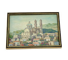 Picturesque Taxco, Mexico - 9x13 Original Oil Painting with Frame