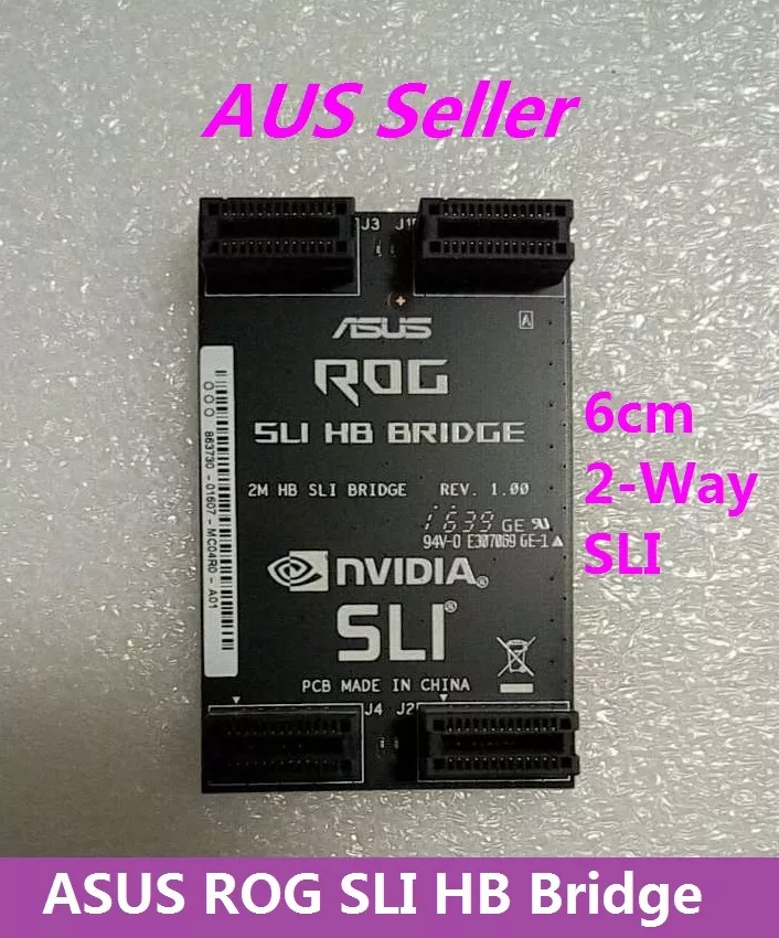 NEW ASUS ROG SLI HB Bridge 6cm 1 slot spacing nVidia GTX 1070