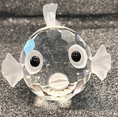 Discontinued Swarovski Mini Blowfish in new condition With Original Box and COA