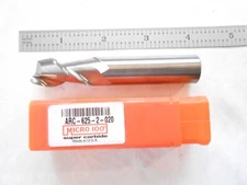 NEW MICRO 100 USA 5/8" D X 1-1/4" LOC X 3-1/2" L X .020" CR 2FL. CARBIDE ENDMILL