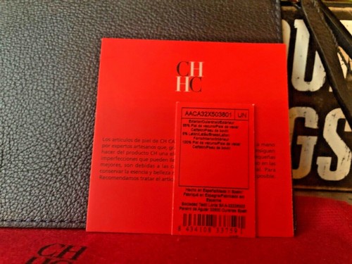 Auténtica Bolsa Bolso de Cuero Americano Carolina Herrera Marina - Imagen 4 de 4