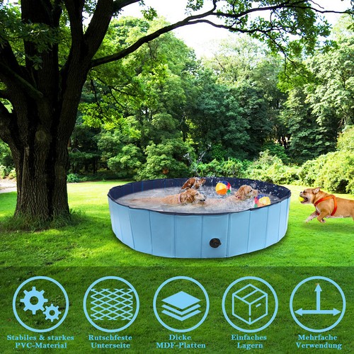 Hundepool Swimmingpool Hundebad Hunde Planschbecken Wasserbecken Baby - Bild 4 von 14