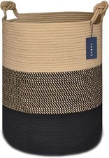 Extra Large Blanket Basket, Tall Woven Storage Basket,Nursery Hamper,15.7  x21.7  