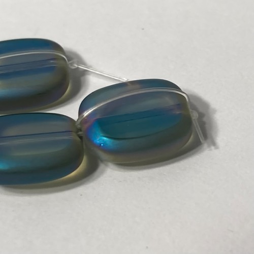 Darice Strung Glass Beads 6 7" Strands Iridescent Rounded Edge 12mm x 14mm  - Picture 5 of 24