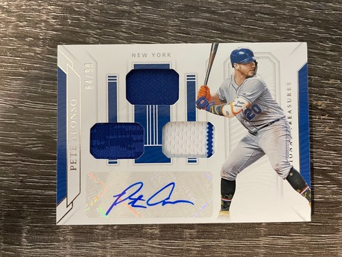 Pete Alonso 2019 Panini National Treasure Autograph Card # 64/99 Rookie Card RC