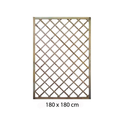 Grigliato Pannello 180x180 cm Steccato in Legno da Terrazzo Giardino Divisorio - Foto 6 di 6