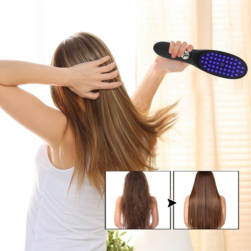 Electric Massage Comb Growth Anti Hair Loss Vibration Massager Brush 2 Modes - Picture 2 of 12