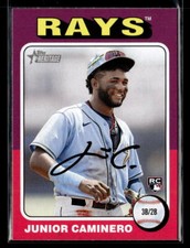 Junior CamineroRC  - 2024 Topps Heritage Rookie #267 Tampa Bay Rays