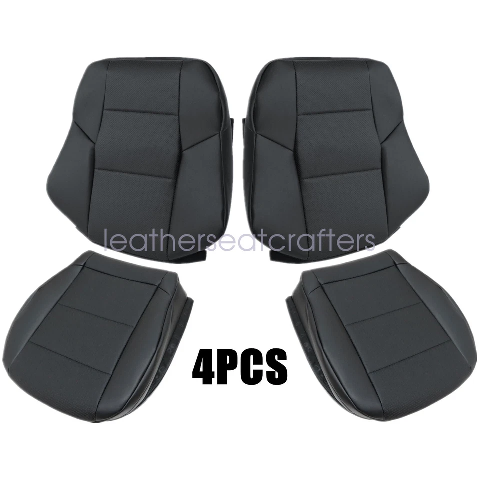 Front Bottom & Back Leather Seat Cover Black For 2005-2007 Mercedes-Benz C230 Foto 3 de 4