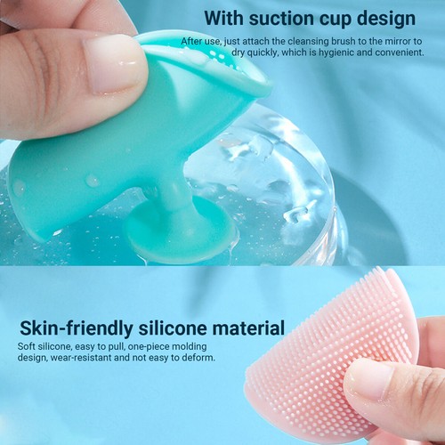 Silicone Face Cleansing Brush Soft Facial Massager Washing Scrubber Cleaner Tool - Picture 9 of 21