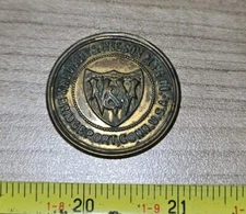 Vintage Wheeler & Wilson Mfg Co Bridgeport CT Sewing Machines Brass? Emblem