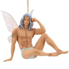   New DECEMBER DIAMONDS I'm A Fairy Christmas Ornament REIGN Silver Long Hair