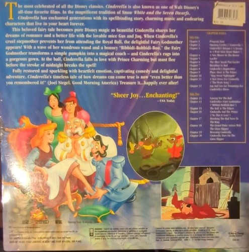 2x Disney Masterpiece Laserdisc LOT- CINDERELLA +BAMBI 55th Anniv Limited Ed NEW - Picture 5 of 6