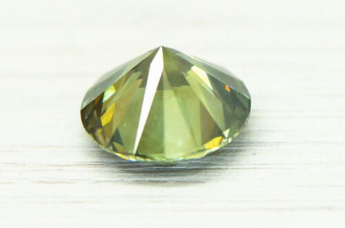 Round Shape Diamond Fancy Green Color Loose VS2 Real Natural Enhanced 2.07 Carat - Picture 8 of 10