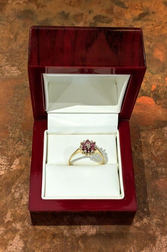 Marquise Rubies & Diamonds 14K Yellow Gold Ring