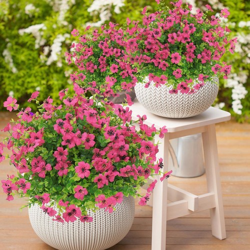12 Bundles Artificial Flowers for Outdoor UV Resistant Fake Flowers Silk Euca... - Picture 5 of 7