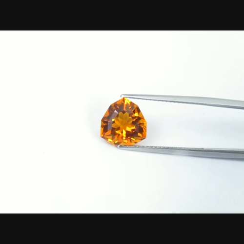 2.39Cts Stunning Natural Sparkling Nice Trillion Custom Cut Citrine Loose Gem - Video 1 of 1