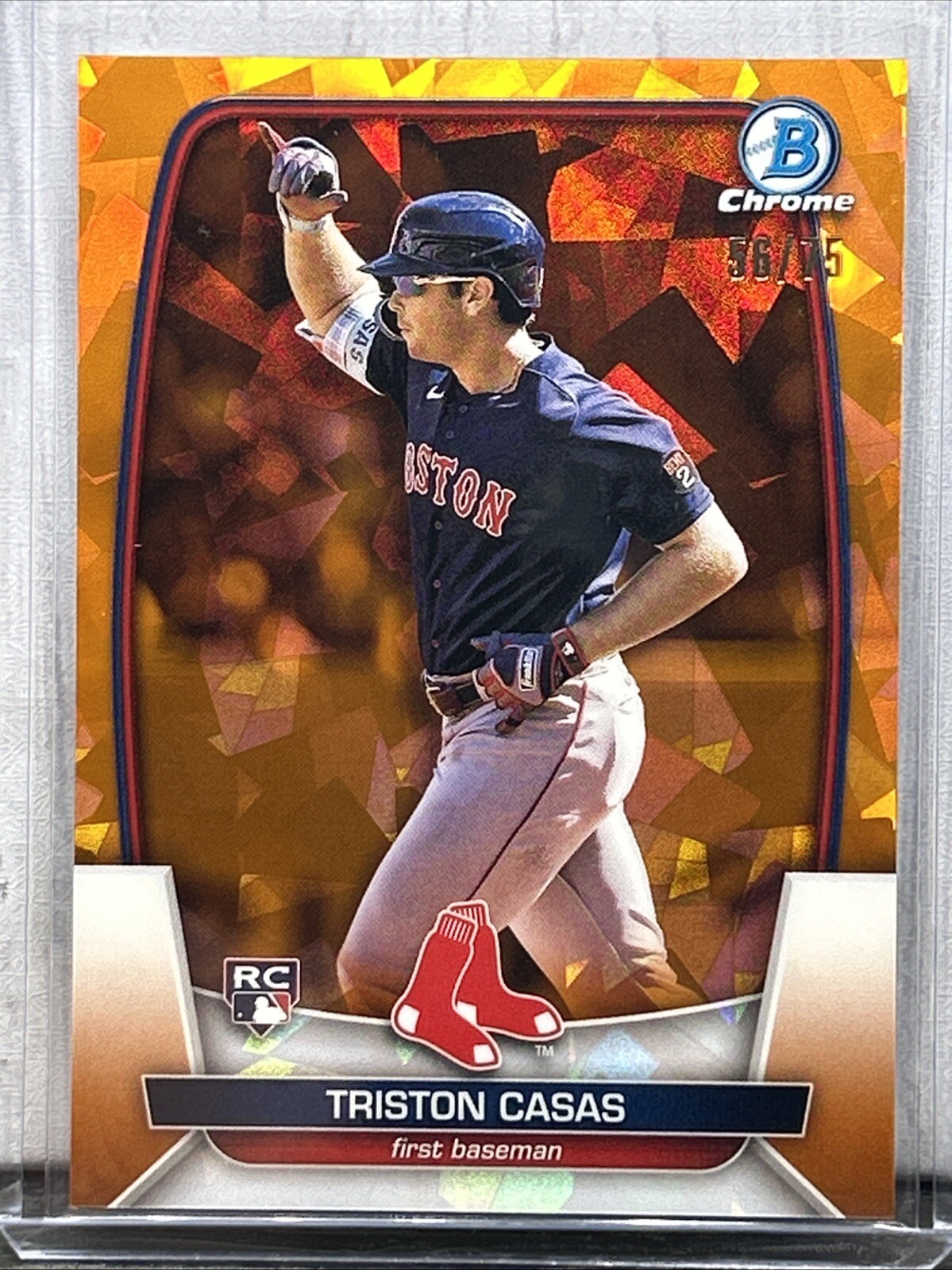 Triston Casas 2023 Bowman Chrome Sapphire Orange Rookie Card RC #56/75 #32