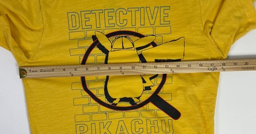 Pokemon T-Shirt Jugend Jungen Größe XXL ( 18 ) Pikachu Detektiv gelb  - Bild 7 von 8