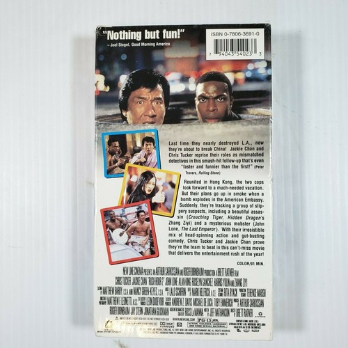 Rush Hour 2 Jackie Chan Chris Tucker Action Comedy NEW SEALED VHS 2001  - Picture 2 of 3