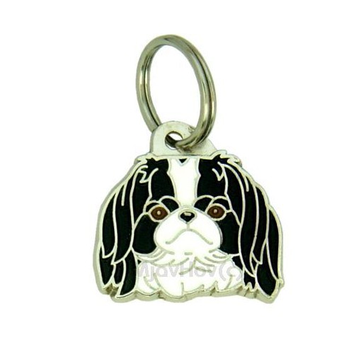 Hundeausweismarke, Japanischer Spaniel - Kinn, personalisiert, graviert, Handarbeit, Charm - Bild 1 von 9