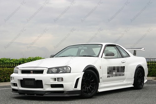 FIBER GLASS NSM Style Rear Over Fender Flare For 99-02 Nissan Skyline R34 GTR - Foto 20 di 21
