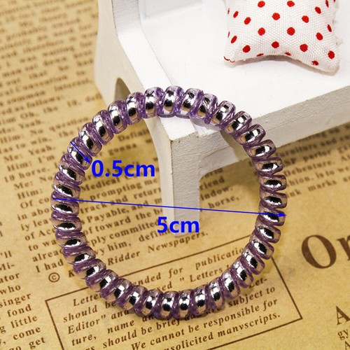 5/2/1Pcs Telephone Wire Elastic Rubber Band Traceless Girls Ponytail Hair Rings^ - Picture 12 of 21