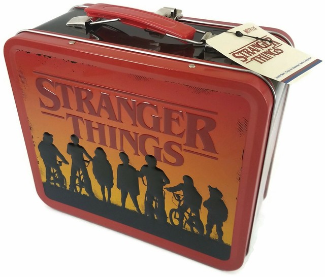 Stranger Things Embossed Tin Lunch Box Funco Official Netflix Rare NWT