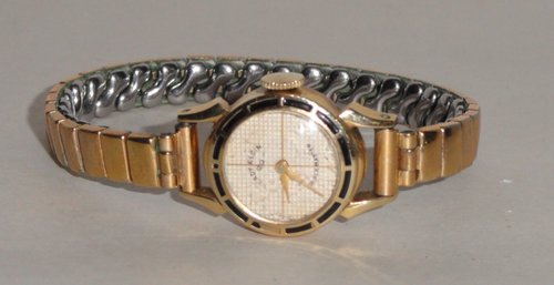 Vintage 1950’s Lady Elgin ~ Shockmaster ~ 14K FG ~ Band 1/20 10K FG ~ for parts