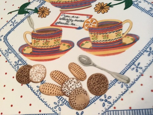 Carol Eldridge AFTERNOON TEA Tray 12.5” W X 10.5” Light Scratches Design Imports - Picture 4 of 8