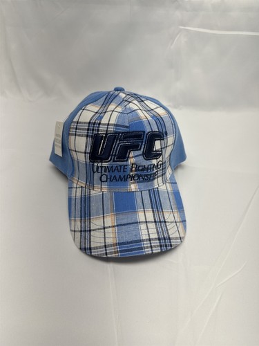Blue Plaid UFC Ultimate Fighting Championship Adjustable Hat Cap - Picture 3 of 8