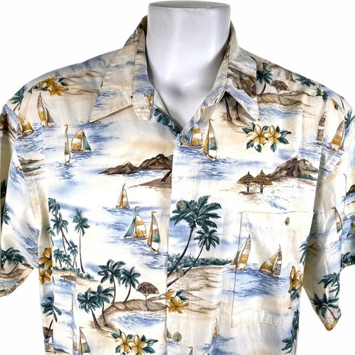 Campia Sailboats Palm Trees Islands 2XL Hawaiian S