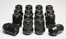 Set of 16 x M12 x 1.5, 17mm Hex Alloy Wheel Nuts (Black)