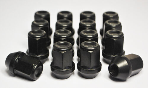 Conjunto De 16 X M12 X 1.5 ,17mm Hexagonal Tuercas para Llantas Aleación (Negro)